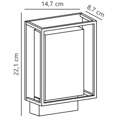 Nordlux - LED Venkovní nástěnné svítidlo NESTOR LED/8W/230V IP44