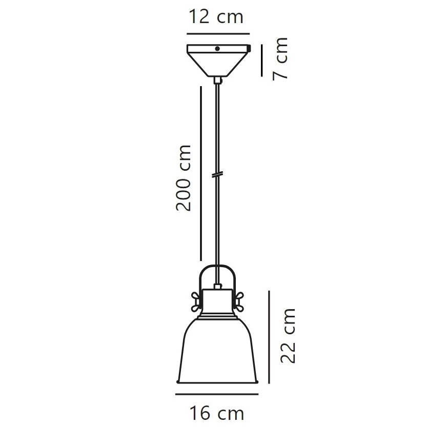 Nordlux - Lustr na lanku ADRIAN 1xE27/25W/230V pr. 16 cm šedá