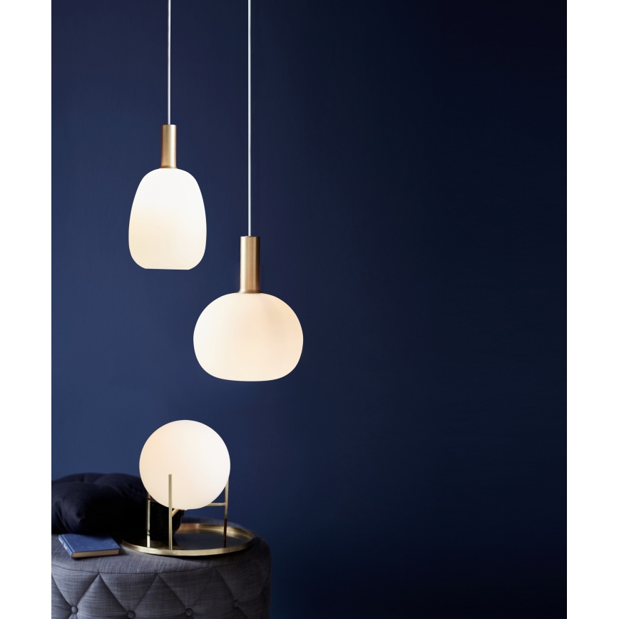 Nordlux - Lustr na lanku ALTON 1xE27/60W/230V bílá/černá/mosaz