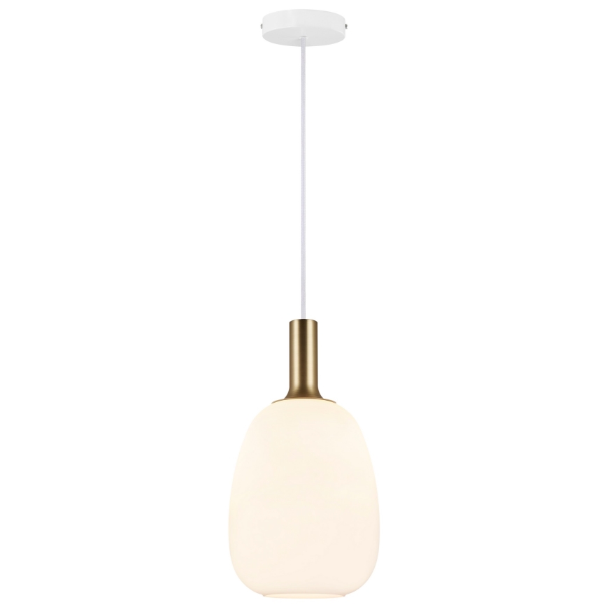 Nordlux - Lustr na lanku ALTON 1xE27/60W/230V bílá/černá/mosaz