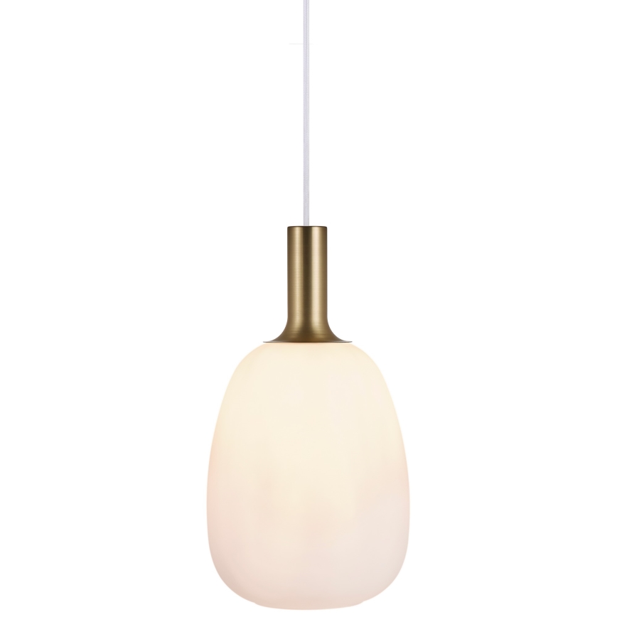 Nordlux - Lustr na lanku ALTON 1xE27/60W/230V bílá/černá/mosaz