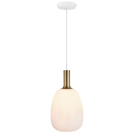 Nordlux - Lustr na lanku ALTON 1xE27/60W/230V bílá/černá/mosaz