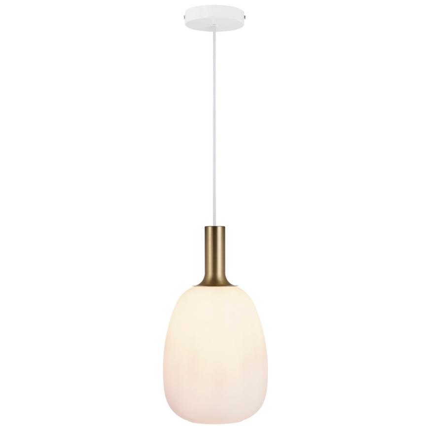 Nordlux - Lustr na lanku ALTON 1xE27/60W/230V bílá/černá/mosaz