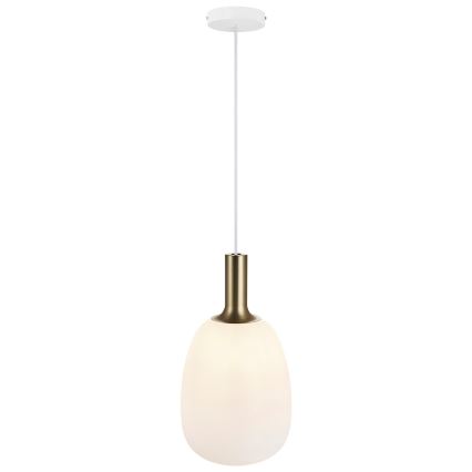 Nordlux - Lustr na lanku ALTON 1xE27/60W/230V bílá/černá/mosaz