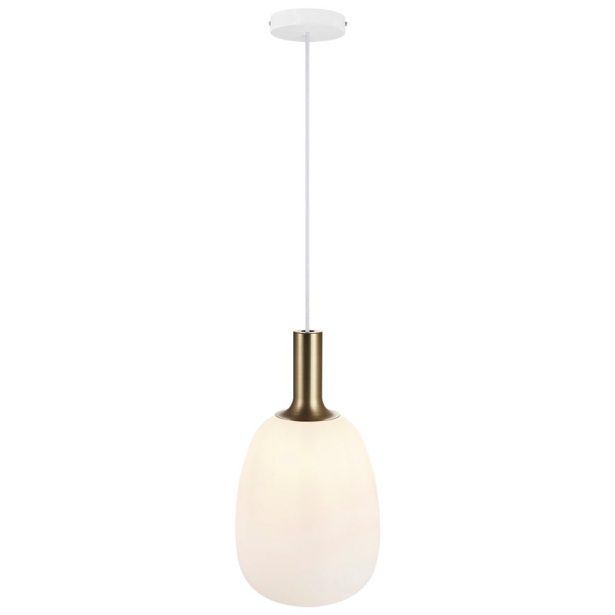 Nordlux - Lustr na lanku ALTON 1xE27/60W/230V bílá/černá/mosaz