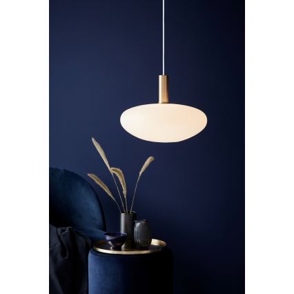 Nordlux - Lustr na lanku ALTON 1xE27/60W/230V bílá/černá/mosaz