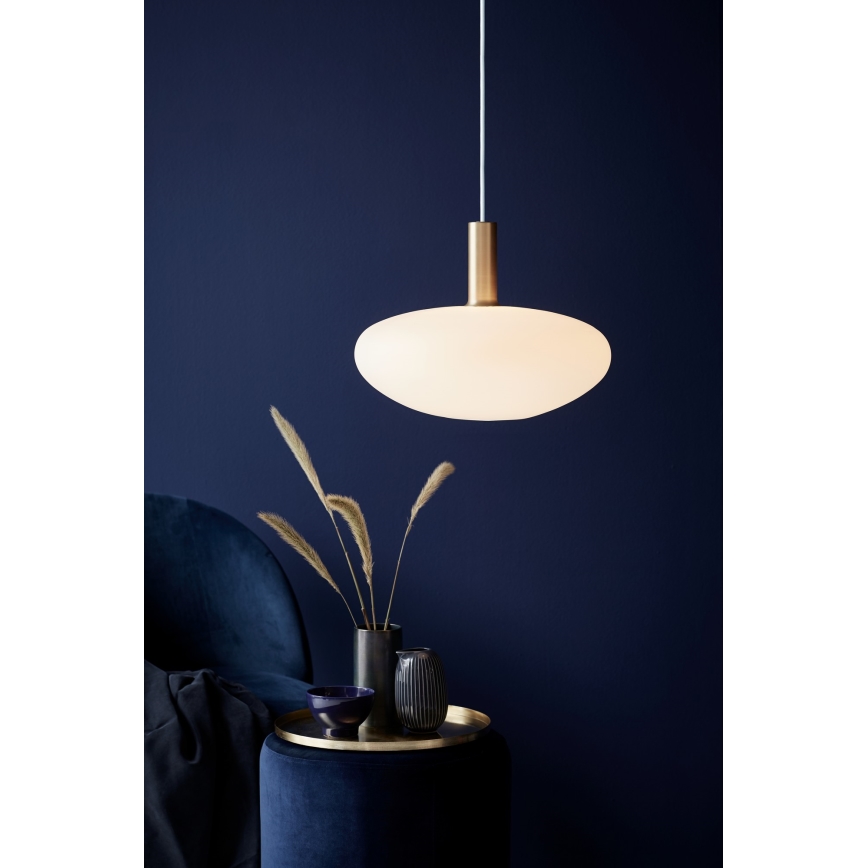 Nordlux - Lustr na lanku ALTON 1xE27/60W/230V bílá/černá/mosaz