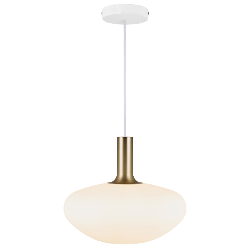 Nordlux - Lustr na lanku ALTON 1xE27/60W/230V bílá/černá/mosaz