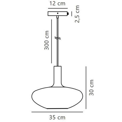 Nordlux - Lustr na lanku ALTON 1xE27/60W/230V černá