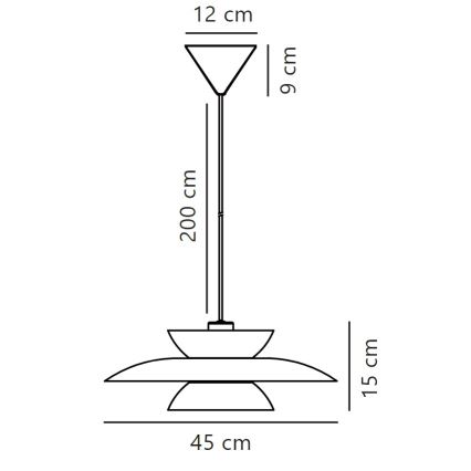 Nordlux - Lustr na lanku CARMEN 1xE27/40W/230V černá