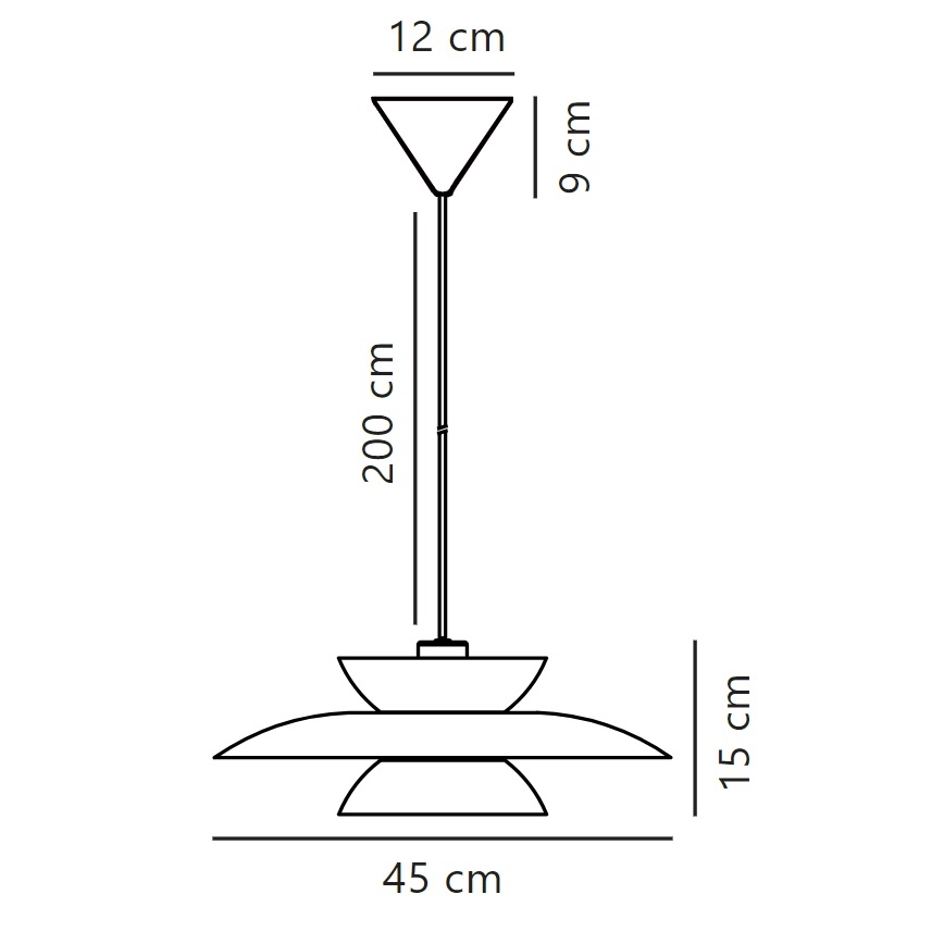 Nordlux - Lustr na lanku CARMEN 1xE27/40W/230V černá