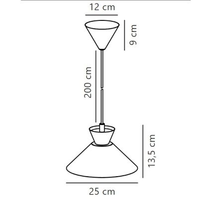 Nordlux - Lustr na lanku DIAL 1xE27/40W/230V pr. 25 cm bílá