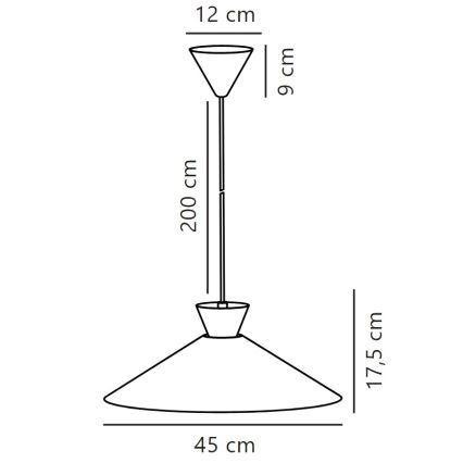 Nordlux - Lustr na lanku DIAL 1xE27/40W/230V pr. 45 cm žlutá