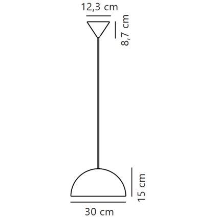 Nordlux - Lustr na lanku ELLEN 1xE27/40W/230V pr. 30 cm bílá