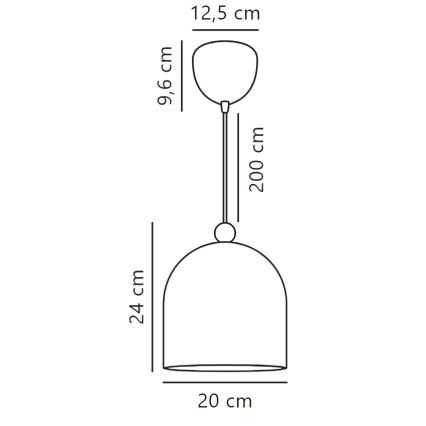 Nordlux - Lustr na lanku GASTON 1xE27/40W/230V bílá