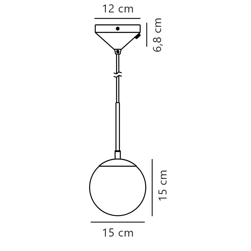 Nordlux - Lustr na lanku GRANT 1xE14/15W/230V pr. 15 cm