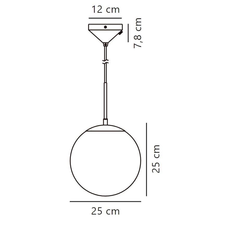Nordlux - Lustr na lanku GRANT 1xE27/25W/230V pr. 25 cm