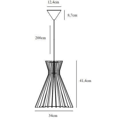 Nordlux - Lustr na lanku GROA 1xE27/60W/230V