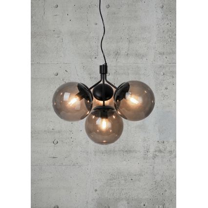 Nordlux - Lustr na lanku IVONA 4xE27/28W/230V černá