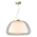 Nordlux - Lustr na lanku JELLY 1xE27/40W/230V bílá/čirá pr. 39 cm