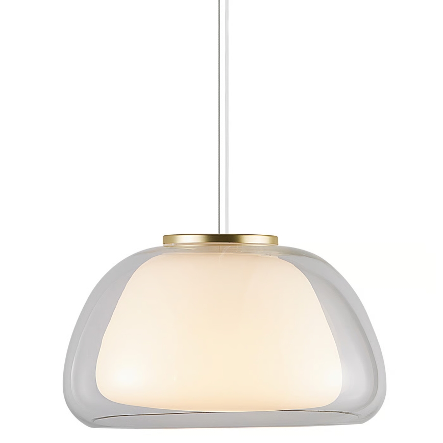 Nordlux - Lustr na lanku JELLY 1xE27/40W/230V bílá/čirá pr. 39 cm