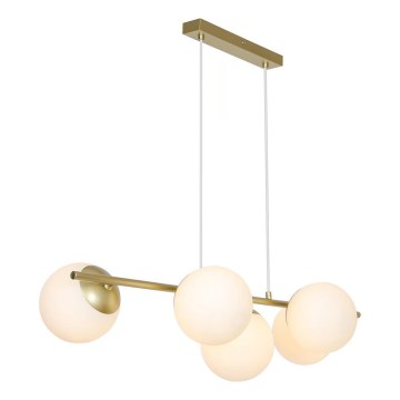 Nordlux - Lustr na lanku LILLY 5xE14/10W/230V mosaz