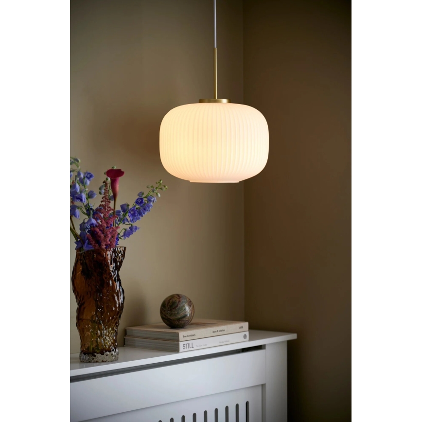 Nordlux - Lustr na lanku MILFORD 1xE27/40W/230V pr. 30 cm bílá