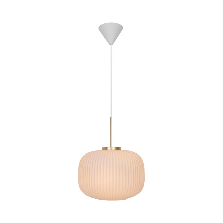 Nordlux - Lustr na lanku MILFORD 1xE27/40W/230V pr. 30 cm bílá
