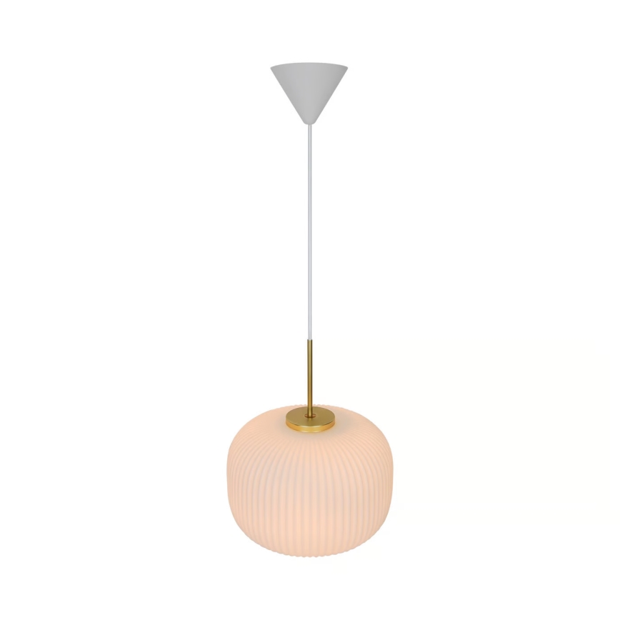 Nordlux - Lustr na lanku MILFORD 1xE27/40W/230V pr. 30 cm bílá