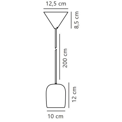Nordlux - Lustr na lanku NOTTI 1xE27/25W/230V pr. 12,5 cm oranžová