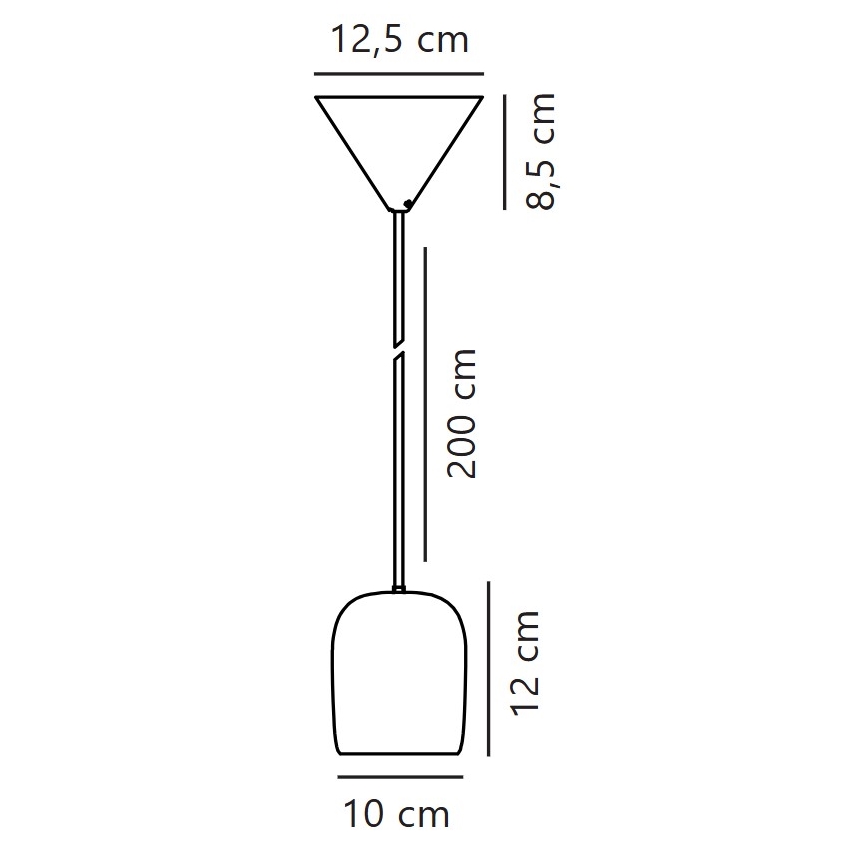 Nordlux - Lustr na lanku NOTTI 1xE27/25W/230V pr. 12,5 cm oranžová