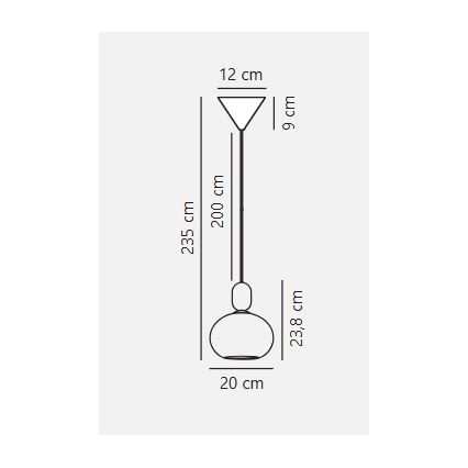 Nordlux - Lustr na lanku NOTTI 1xE27/40W/230V šedá