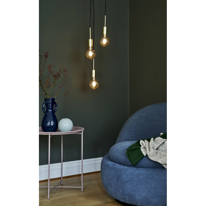 Nordlux - Lustr na lanku PACO 3xE27/25W/230V mosaz