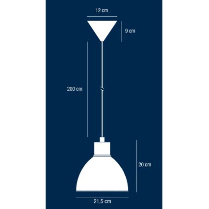Nordlux - Lustr na lanku POP 1xE27/40W/230V černá/zlatá