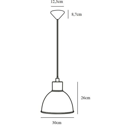 Nordlux - Lustr na lanku POP 1xE27/60W/230V černá