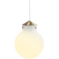 Nordlux - Lustr na lanku RAITO 1xE27/25W/230V mosaz/bílá