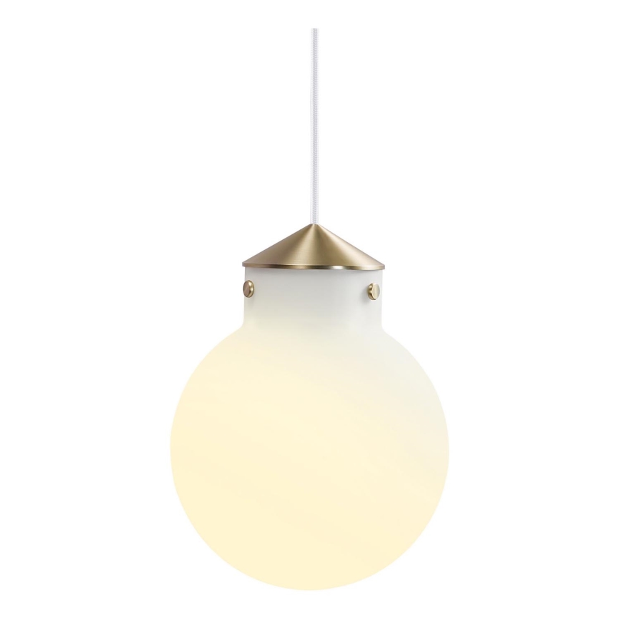 Nordlux - Lustr na lanku RAITO 1xE27/25W/230V mosaz/bílá