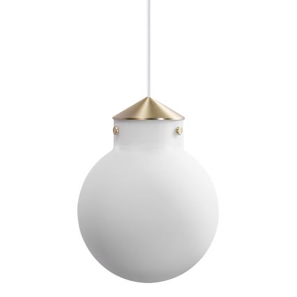 Nordlux - Lustr na lanku RAITO 1xE27/25W/230V mosaz/bílá