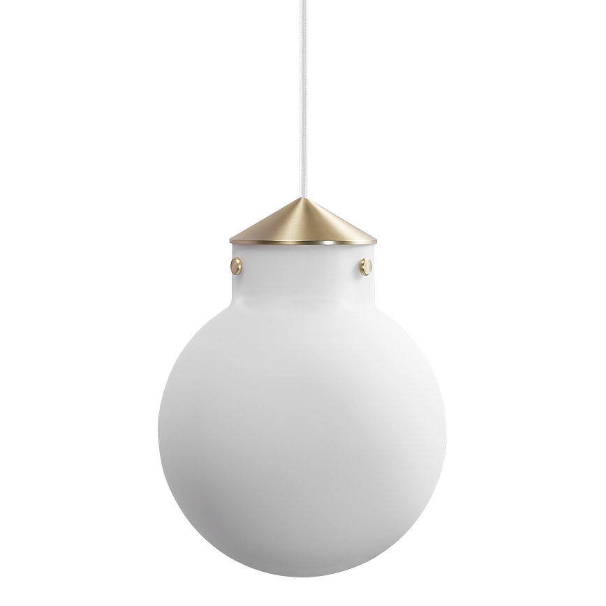 Nordlux - Lustr na lanku RAITO 1xE27/25W/230V mosaz/bílá