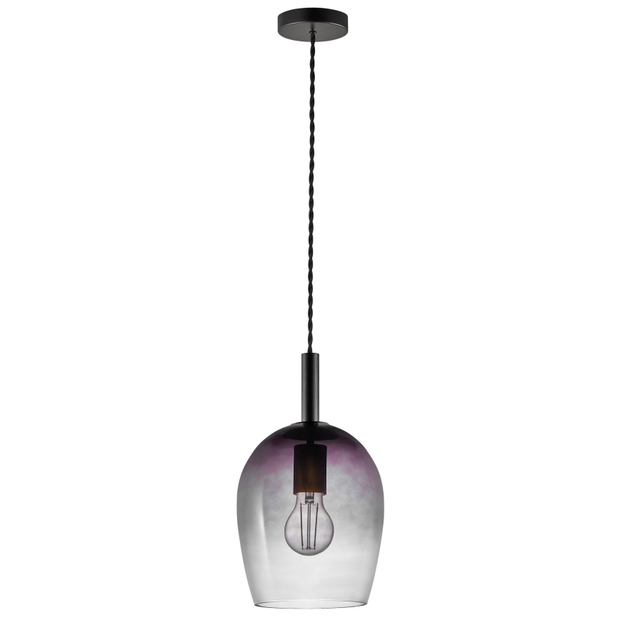 Nordlux - Lustr na lanku UMA 1xE27/40W/230V pr. 18 cm černá/kouřová