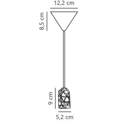 Nordlux - Napájecí kabel HANG 1xE27/40W/230V měděná/černá