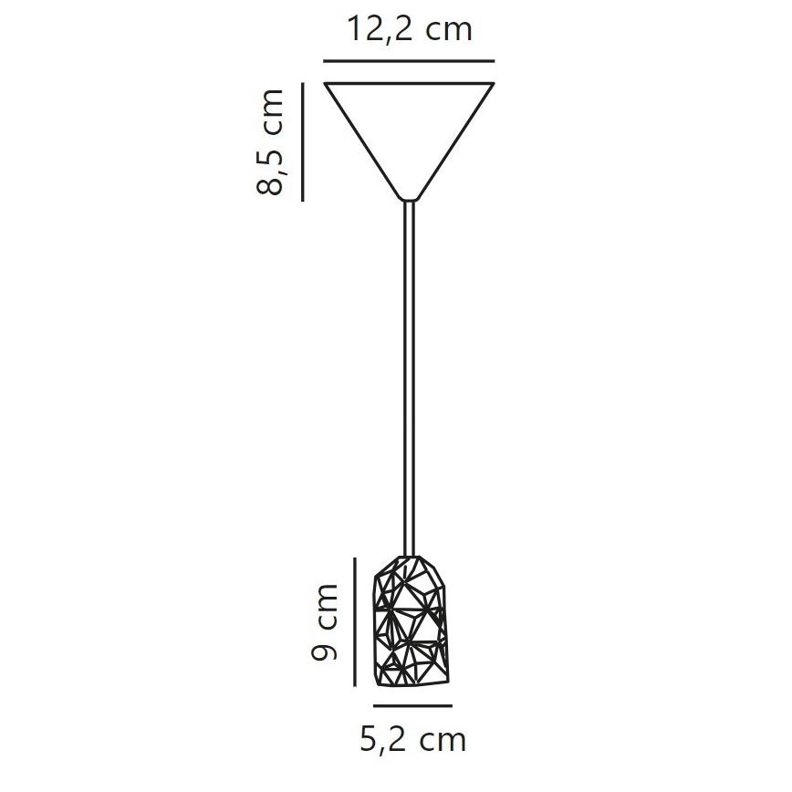 Nordlux - Napájecí kabel HANG 1xE27/40W/230V měděná/černá