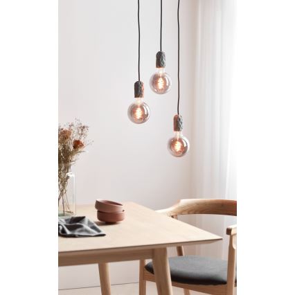 Nordlux - Napájecí kabel HANG 1xE27/40W/230V šedá/černá