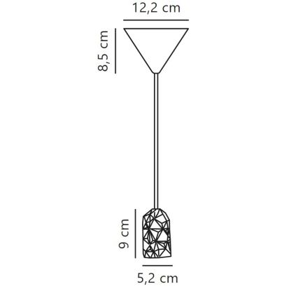 Nordlux - Napájecí kabel HANG 1xE27/40W/230V šedá/černá