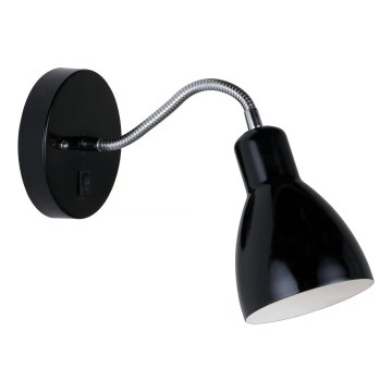 Nordlux - Nástěnná lampa CYCLONE 1xE14/15W/230V černá