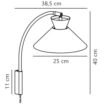 Nordlux - Nástěnná lampa DIAL 1xE27/40W/230V bílá