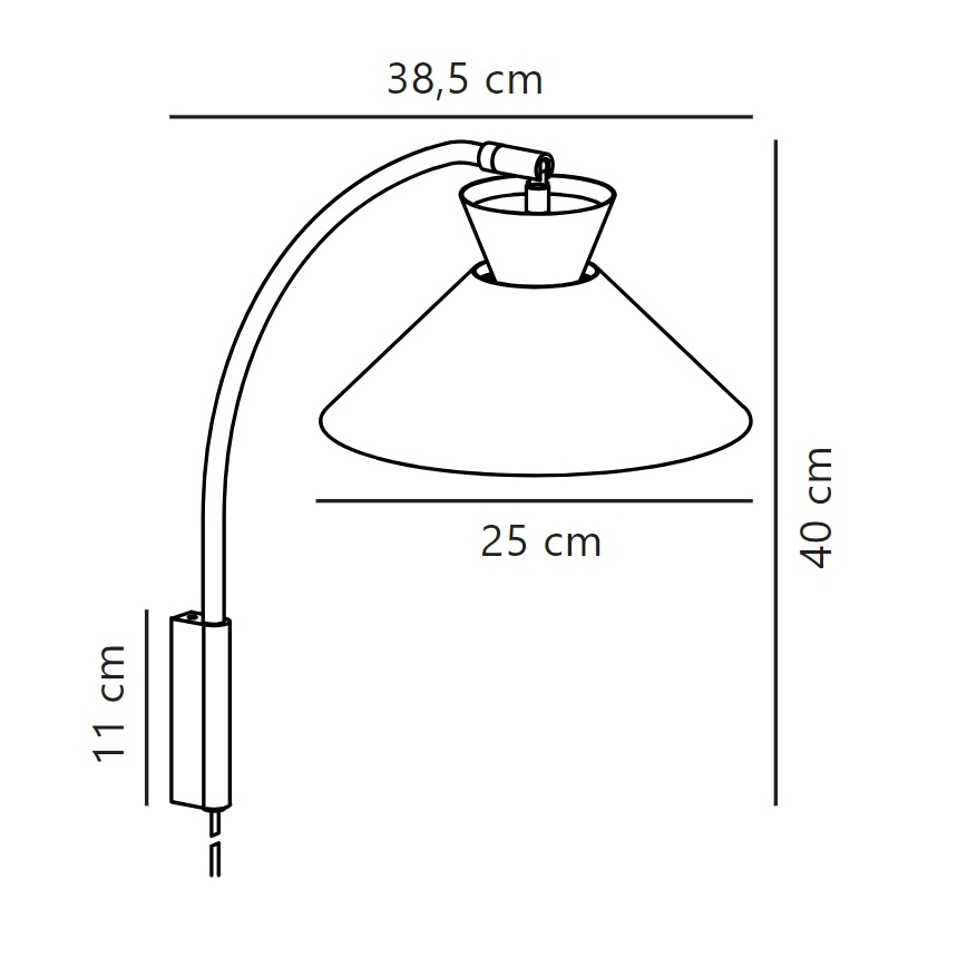 Nordlux - Nástěnná lampa DIAL 1xE27/40W/230V bílá