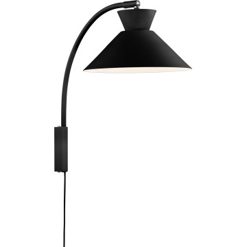 Nordlux - Nástěnná lampa DIAL 1xE27/40W/230V černá