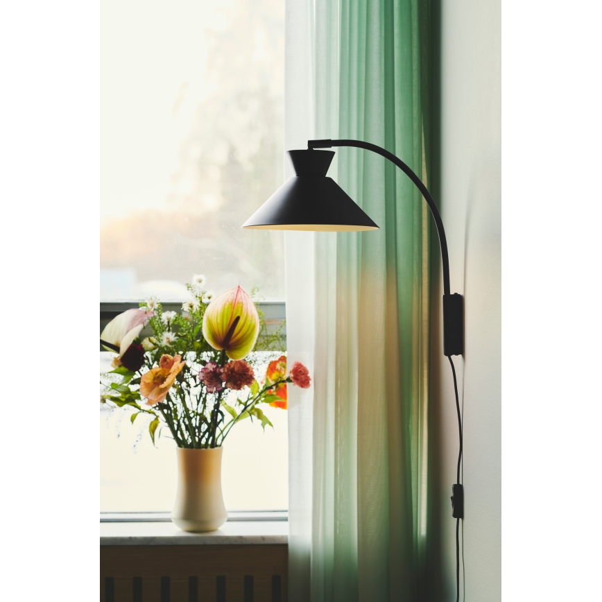Nordlux - Nástěnná lampa DIAL 1xE27/40W/230V černá