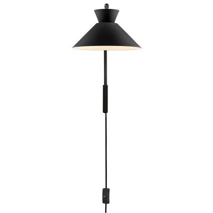 Nordlux - Nástěnná lampa DIAL 1xE27/40W/230V černá